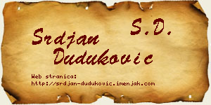 Srđan Duduković vizit kartica